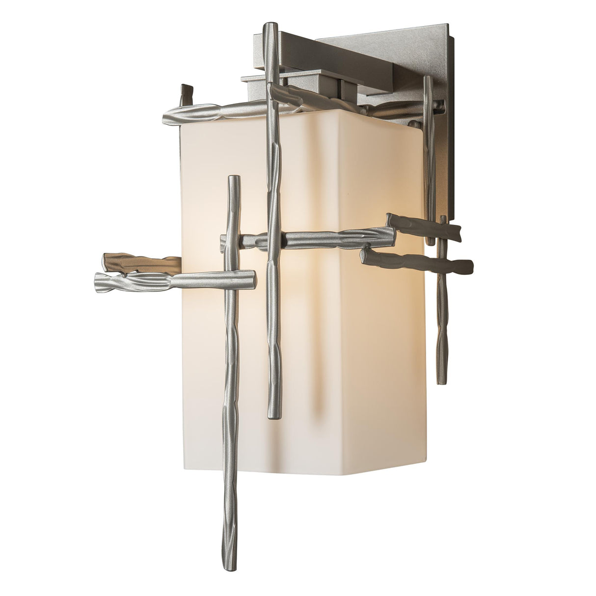 Hubbardton Forge 2023 Coastal Burnished Steel Opal Glass (GG) Tura Medium Outdoor Sconce