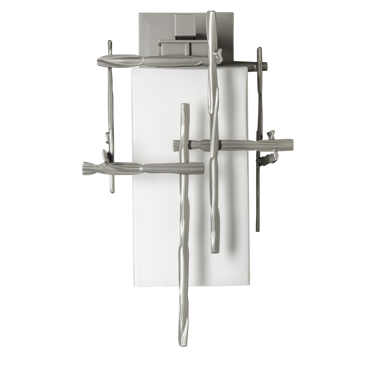 Hubbardton Forge 2023 Coastal Burnished Steel Opal Glass (GG) Tura Medium Outdoor Sconce