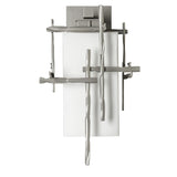 Hubbardton Forge 2023 Coastal Burnished Steel Opal Glass (GG) Tura Medium Outdoor Sconce