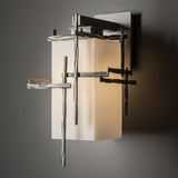Hubbardton Forge 2023 Coastal Burnished Steel Opal Glass (GG) Tura Medium Outdoor Sconce