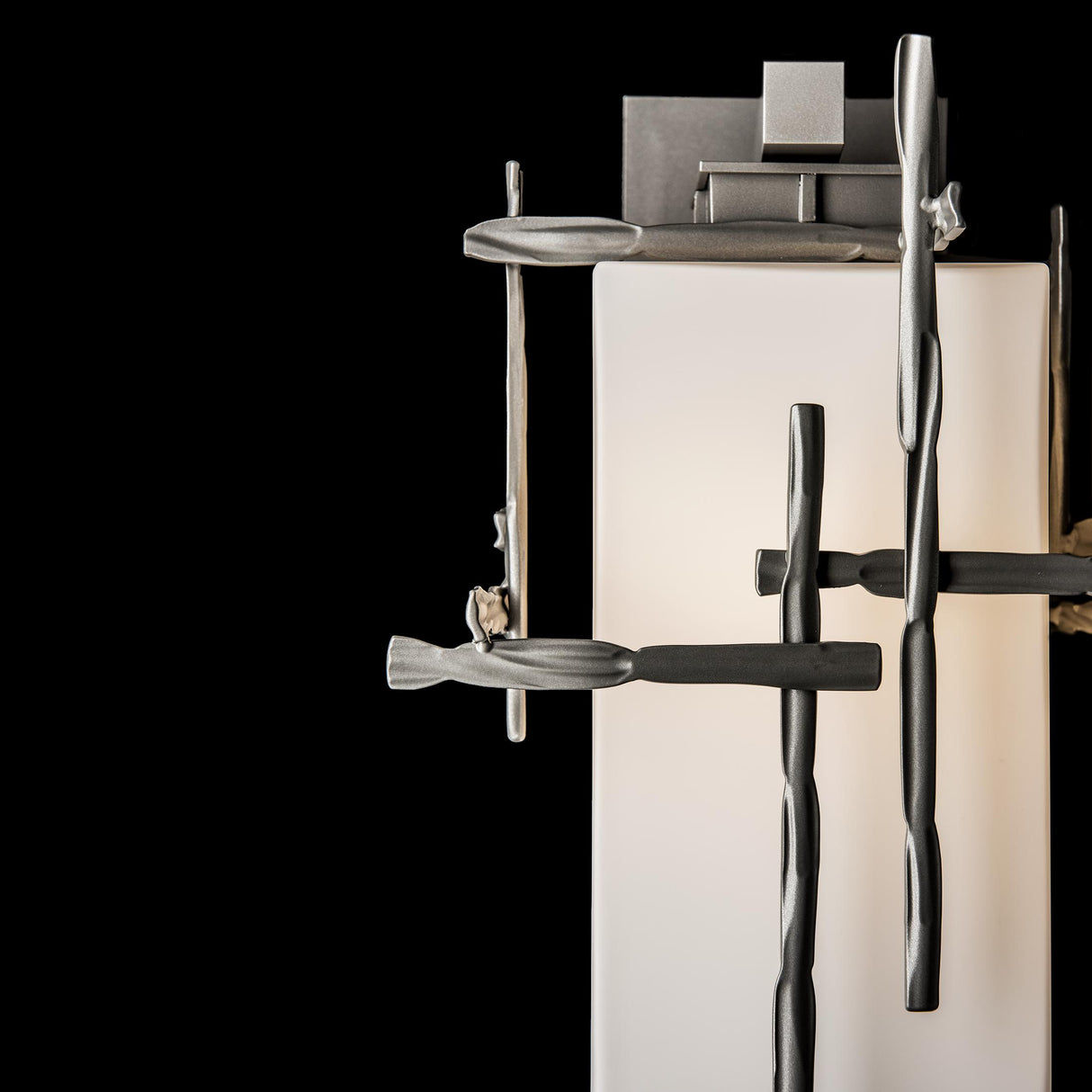 Hubbardton Forge 2023 Coastal Burnished Steel Opal Glass (GG) Tura Medium Outdoor Sconce