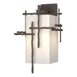 Hubbardton Forge 2023 Coastal Dark Smoke Opal Glass (GG) Tura Large Outdoor Sconce