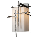 Hubbardton Forge 2023 Coastal Dark Smoke Opal Glass (GG) Tura Large Outdoor Sconce