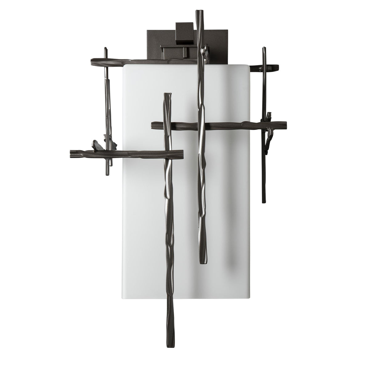Hubbardton Forge 2023 Coastal Dark Smoke Opal Glass (GG) Tura Large Outdoor Sconce