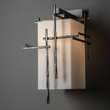 Hubbardton Forge 2023 Coastal Dark Smoke Opal Glass (GG) Tura Large Outdoor Sconce
