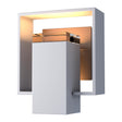 Hubbardton Forge 2018 Coastal Burnished Steel Coastal Bronze Clear Glass (ZM) Shadow Box Small Outdoor Sconce