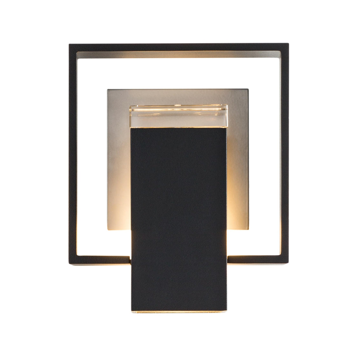 Hubbardton Forge 2018 Coastal Black Coastal Burnished Steel Clear Glass (ZM) Shadow Box Small Outdoor Sconce