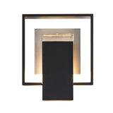 Hubbardton Forge 2018 Coastal Black Coastal Burnished Steel Clear Glass (ZM) Shadow Box Small Outdoor Sconce
