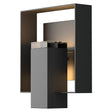 Hubbardton Forge 2018 Coastal Black Coastal Black Clear Glass (ZM) Shadow Box Outdoor Sconce