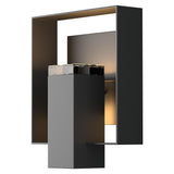 Hubbardton Forge 2018 Coastal Black Coastal Black Clear Glass (ZM) Shadow Box Outdoor Sconce