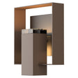 Hubbardton Forge 2018 Coastal Bronze Coastal Black Clear Glass (ZM) Shadow Box Outdoor Sconce