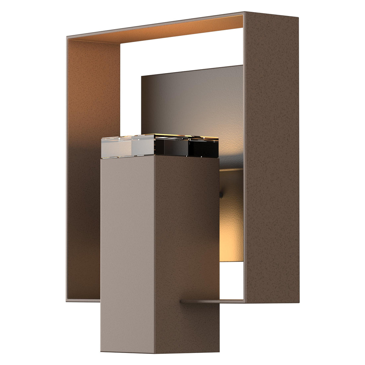 Hubbardton Forge 2018 Coastal Bronze Coastal Black Clear Glass (ZM) Shadow Box Outdoor Sconce