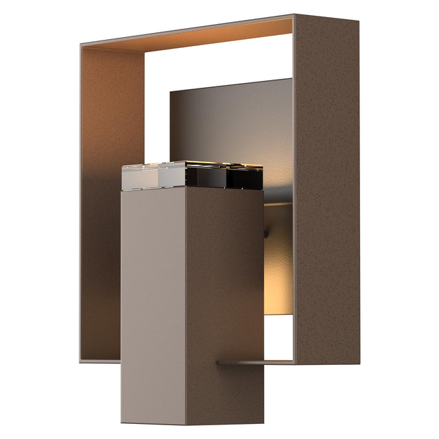 Hubbardton Forge 2018 Coastal Bronze Coastal Black Clear Glass (ZM) Shadow Box Outdoor Sconce
