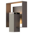 Hubbardton Forge 2018 Coastal Dark Smoke Coastal Black Clear Glass (ZM) Shadow Box Outdoor Sconce
