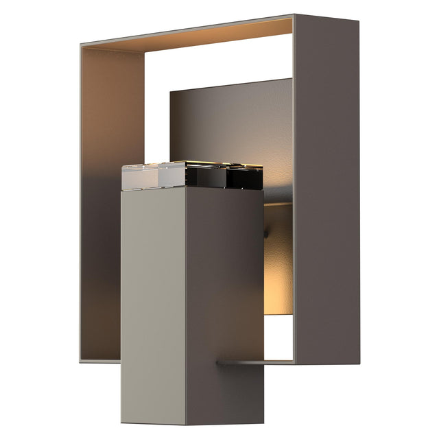 Hubbardton Forge 2018 Coastal Dark Smoke Coastal Black Clear Glass (ZM) Shadow Box Outdoor Sconce