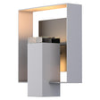 Hubbardton Forge 2018 Coastal Burnished Steel Coastal Black Clear Glass (ZM) Shadow Box Outdoor Sconce
