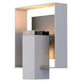 Hubbardton Forge 2018 Coastal Burnished Steel Coastal Black Clear Glass (ZM) Shadow Box Outdoor Sconce