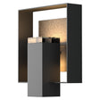 Hubbardton Forge 2018 Coastal Black Coastal Natural Iron Clear Glass (ZM) Shadow Box Outdoor Sconce