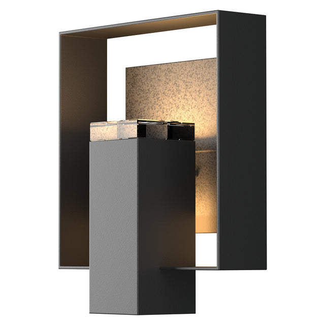 Hubbardton Forge 2018 Coastal Black Coastal Natural Iron Clear Glass (ZM) Shadow Box Outdoor Sconce