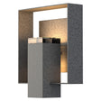 Hubbardton Forge 2018 Coastal Natural Iron Coastal Natural Iron Clear Glass (ZM) Shadow Box Outdoor Sconce