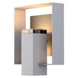 Hubbardton Forge 2018 Coastal Burnished Steel Coastal Natural Iron Clear Glass (ZM) Shadow Box Outdoor Sconce