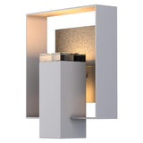 Hubbardton Forge 2018 Coastal Burnished Steel Coastal Natural Iron Clear Glass (ZM) Shadow Box Outdoor Sconce