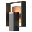 Hubbardton Forge 2018 Coastal Black Coastal Bronze Clear Glass (ZM) Shadow Box Outdoor Sconce
