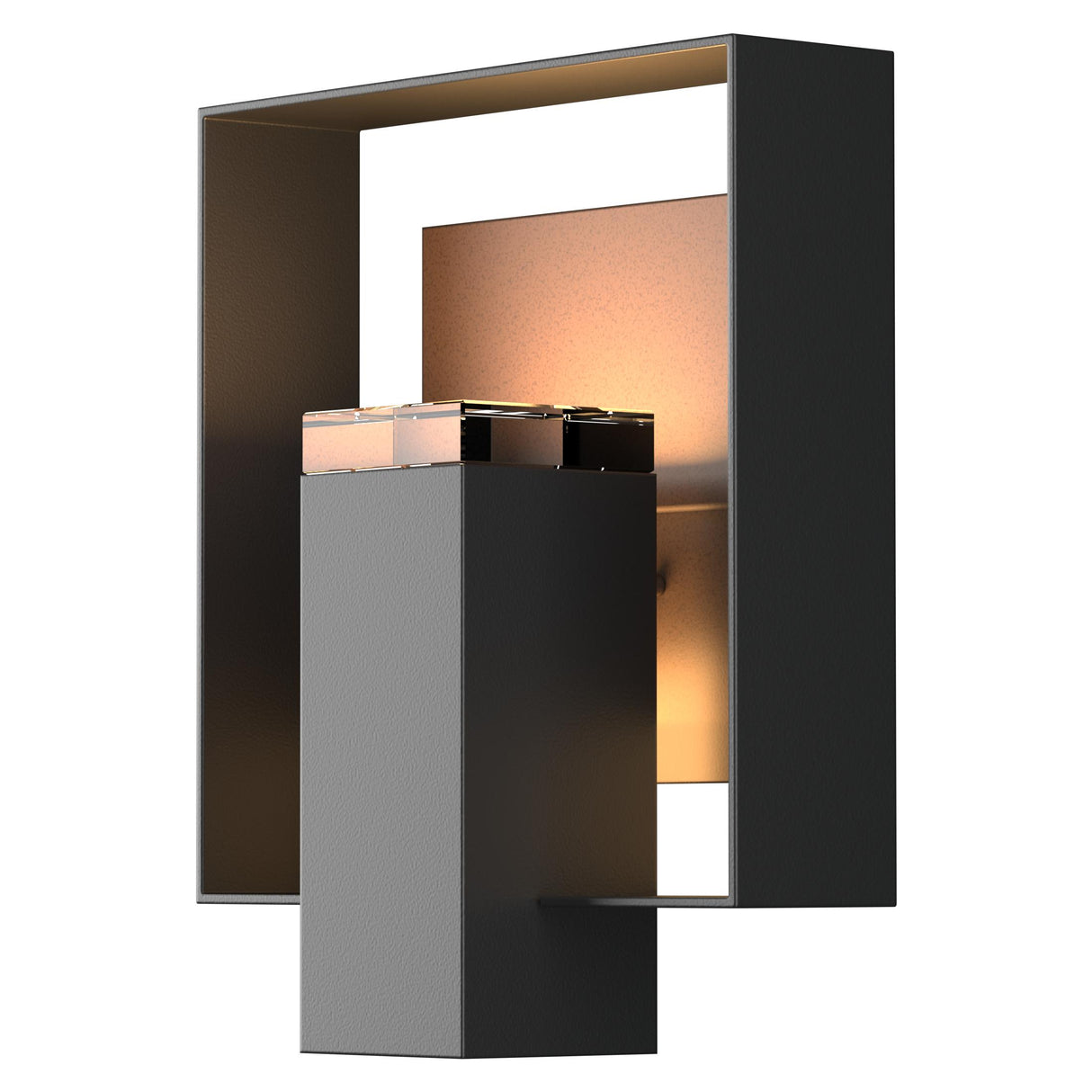 Hubbardton Forge 2018 Coastal Black Coastal Bronze Clear Glass (ZM) Shadow Box Outdoor Sconce