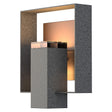 Hubbardton Forge 2018 Coastal Natural Iron Coastal Bronze Clear Glass (ZM) Shadow Box Outdoor Sconce