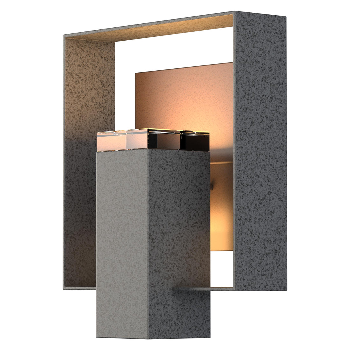 Hubbardton Forge 2018 Coastal Natural Iron Coastal Bronze Clear Glass (ZM) Shadow Box Outdoor Sconce