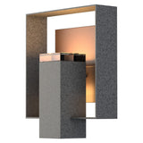 Hubbardton Forge 2018 Coastal Natural Iron Coastal Bronze Clear Glass (ZM) Shadow Box Outdoor Sconce