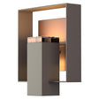 Hubbardton Forge 2018 Coastal Dark Smoke Coastal Bronze Clear Glass (ZM) Shadow Box Outdoor Sconce