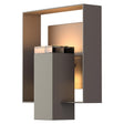 Hubbardton Forge 2018 Coastal Dark Smoke Coastal Dark Smoke Clear Glass (ZM) Shadow Box Outdoor Sconce