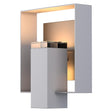 Hubbardton Forge 2018 Coastal Burnished Steel Coastal Dark Smoke Clear Glass (ZM) Shadow Box Outdoor Sconce