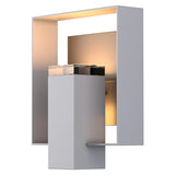 Hubbardton Forge 2018 Coastal Burnished Steel Coastal Dark Smoke Clear Glass (ZM) Shadow Box Outdoor Sconce