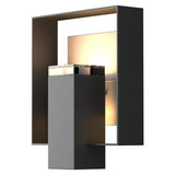Hubbardton Forge 2018 Coastal Black Coastal Burnished Steel Clear Glass (ZM) Shadow Box Outdoor Sconce