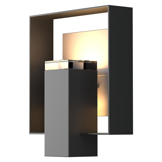 Hubbardton Forge 2018 Coastal Black Coastal Burnished Steel Clear Glass (ZM) Shadow Box Outdoor Sconce