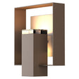 Hubbardton Forge 2018 Coastal Bronze Coastal Burnished Steel Clear Glass (ZM) Shadow Box Outdoor Sconce