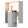 Hubbardton Forge 2018 Coastal Burnished Steel Coastal Burnished Steel Clear Glass (ZM) Shadow Box Outdoor Sconce