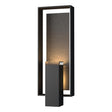 Hubbardton Forge 2018 Coastal Black Coastal Natural Iron Clear Glass (ZM) Shadow Box Large Outdoor Sconce