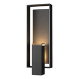 Hubbardton Forge 2018 Coastal Black Coastal Natural Iron Clear Glass (ZM) Shadow Box Large Outdoor Sconce