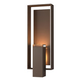 Hubbardton Forge 2018 Coastal Bronze Coastal Bronze Clear Glass (ZM) Shadow Box Large Outdoor Sconce