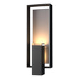 Hubbardton Forge 2018 Coastal Black Coastal Burnished Steel Clear Glass (ZM) Shadow Box Large Outdoor Sconce