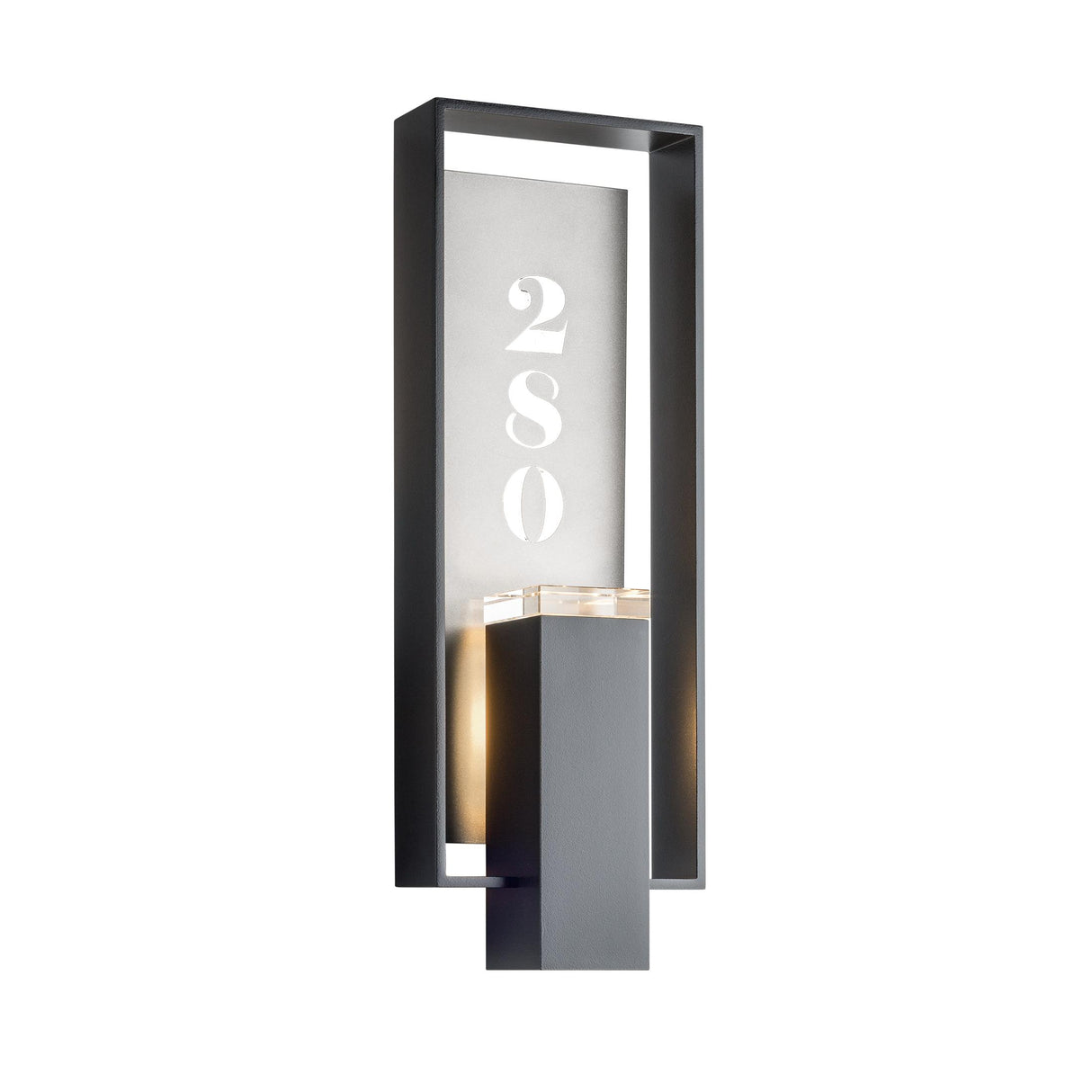 Hubbardton Forge 2018 Coastal Black Coastal Burnished Steel Clear Glass (ZM) Shadow Box Large Outdoor Sconce