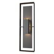 Hubbardton Forge 2020 Coastal Black Coastal Black Clear Glass (ZM) Shadow Box Tall Outdoor Sconce