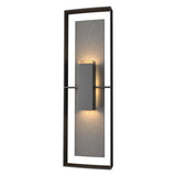 Hubbardton Forge 2020 Coastal Black Coastal Natural Iron Clear Glass (ZM) Shadow Box Tall Outdoor Sconce