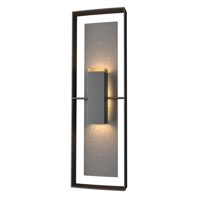 Hubbardton Forge 2020 Coastal Black Coastal Natural Iron Clear Glass (ZM) Shadow Box Tall Outdoor Sconce
