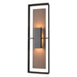 Hubbardton Forge 2020 Coastal Black Coastal Bronze Clear Glass (ZM) Shadow Box Tall Outdoor Sconce