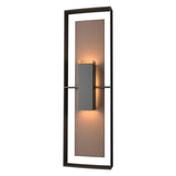 Hubbardton Forge 2020 Coastal Black Coastal Bronze Clear Glass (ZM) Shadow Box Tall Outdoor Sconce