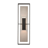 Hubbardton Forge 2020 Coastal Black Coastal Burnished Steel Clear Glass (ZM) Shadow Box Tall Outdoor Sconce